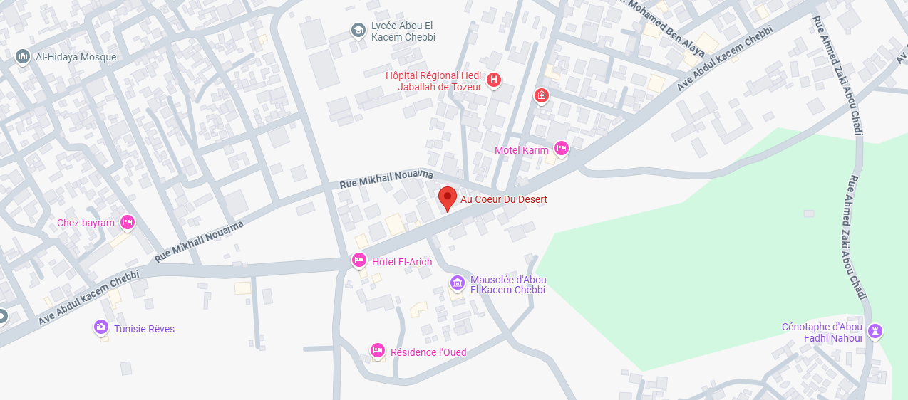 Map of Tozeur